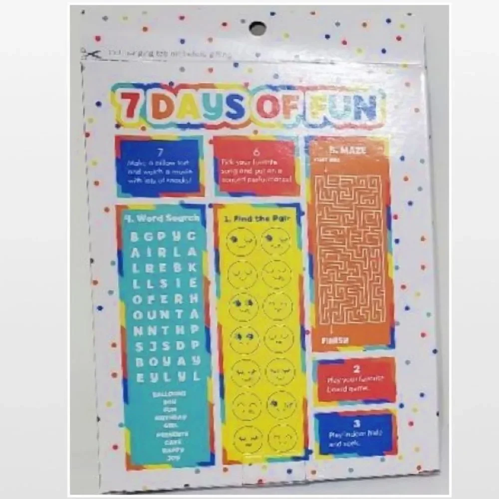 New Birthday Countdown 7 Days Advent Fun Activity Party Kids NWT